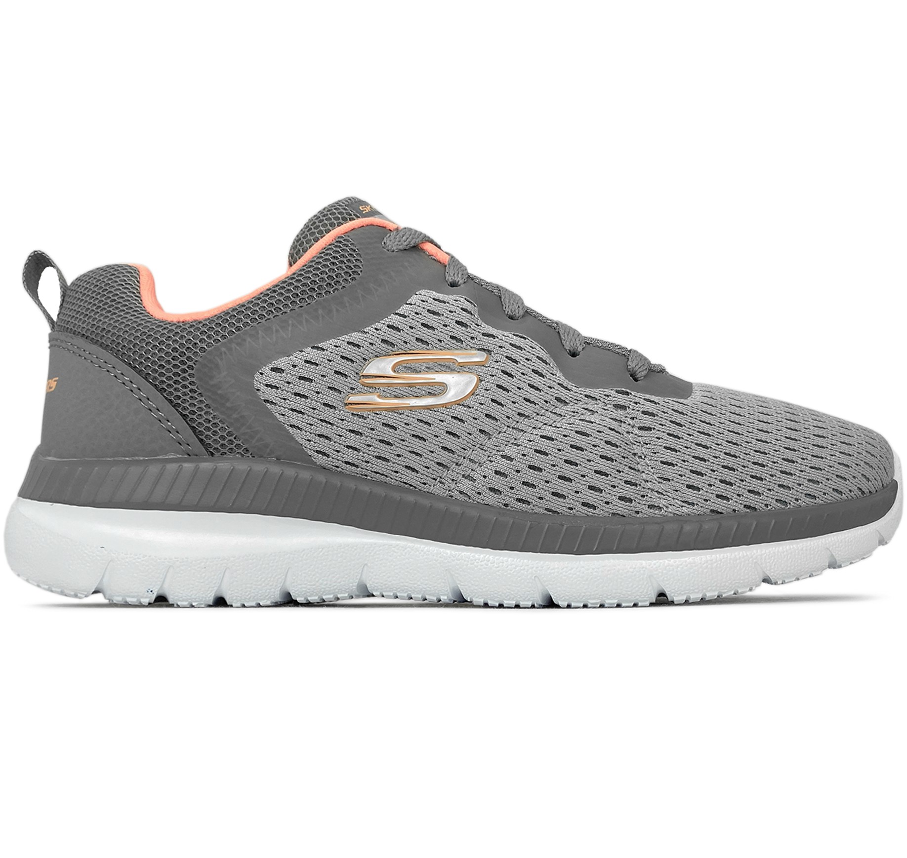 ZAPATOS SKECHERS QUICK PATH BOUNTIFUL GRIS ROSA Atleta.ec