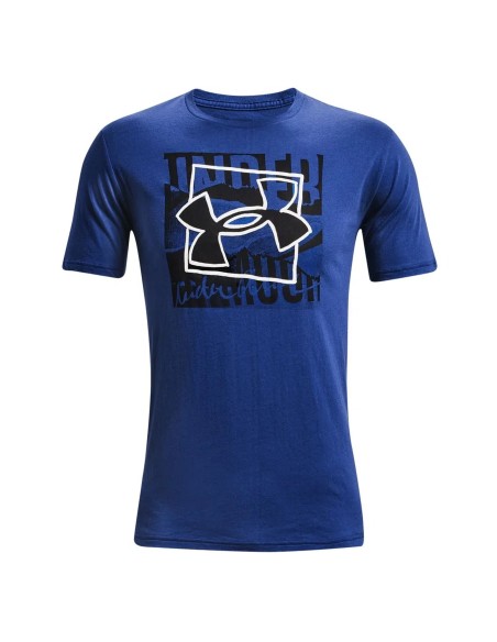 CAMISETA UNDER ARMOUR BOXED LOGO AZUL 1 366442 432