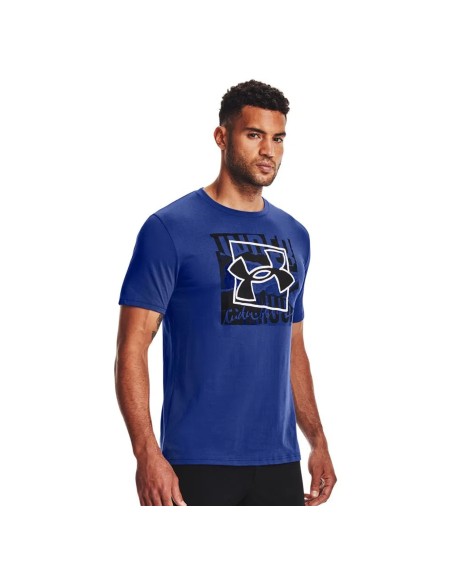 CAMISETA UNDER ARMOUR BOXED LOGO AZUL 1 366442 432